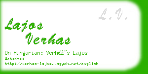 lajos verhas business card